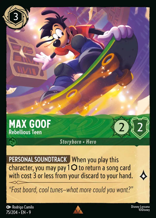 Max Goof - Rebellious Teen - 75/204 - Rare - Fabled - Disney Lorcana