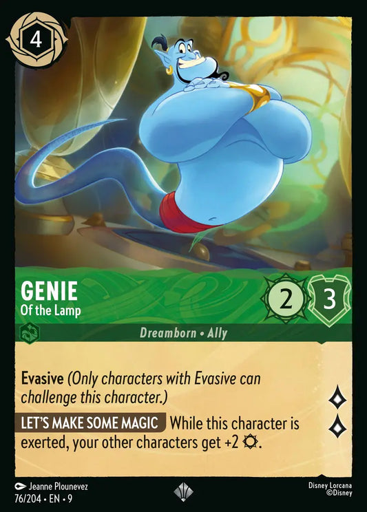 Genie - Of the Lamp - 76/204 - Super Rare - Fabled - Disney Lorcana