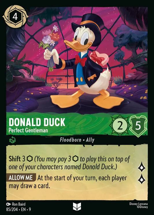 Donald Duck - Perfect Gentleman - 85/204 - Uncommon - Fabled - Disney Lorcana
