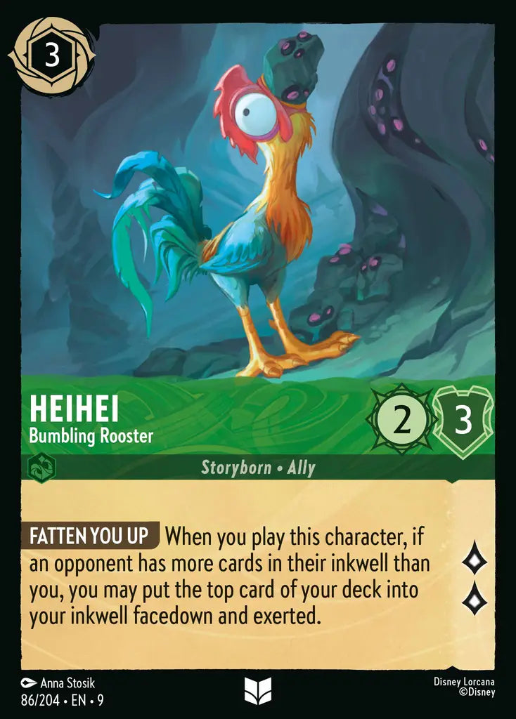 HeiHei - Bumbling Rooster - 86/204 - Uncommon - Fabled - Disney Lorcana