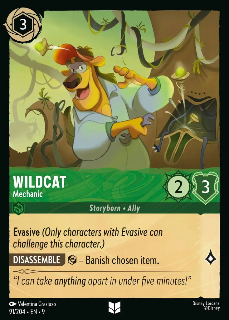 Wildcat - Mechanic - 91/204 - Uncommon - Fabled - Disney Lorcana