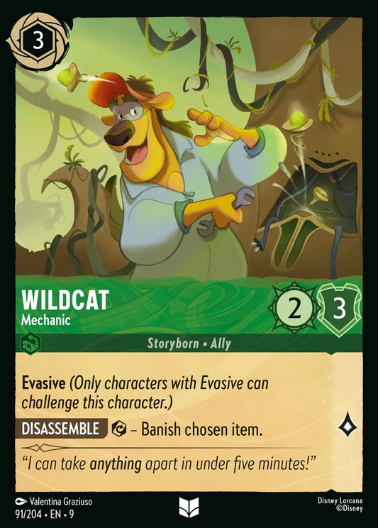 Wildcat - Mechanic - 91/204 - Uncommon - Fabled - Disney Lorcana