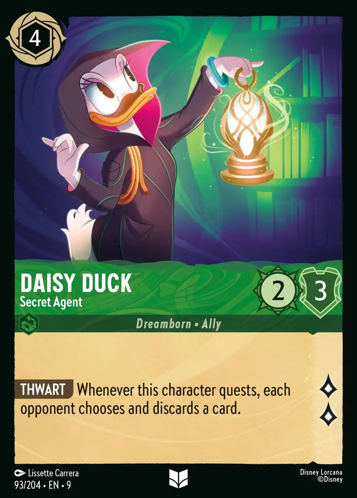 Daisy Duck - Secret Agent - 93/204 - Uncommon - Fabled - Disney Lorcana
