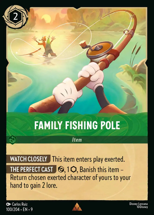 Family Fishing Pole - 100/204 - Rare - Fabled - Disney Lorcana