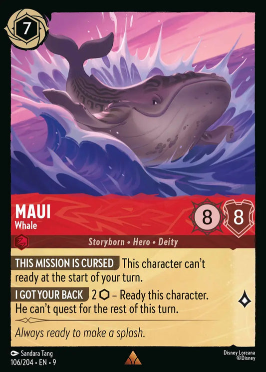 Maui - Whale - 106/204 - Rare - Fabled - Disney Lorcana