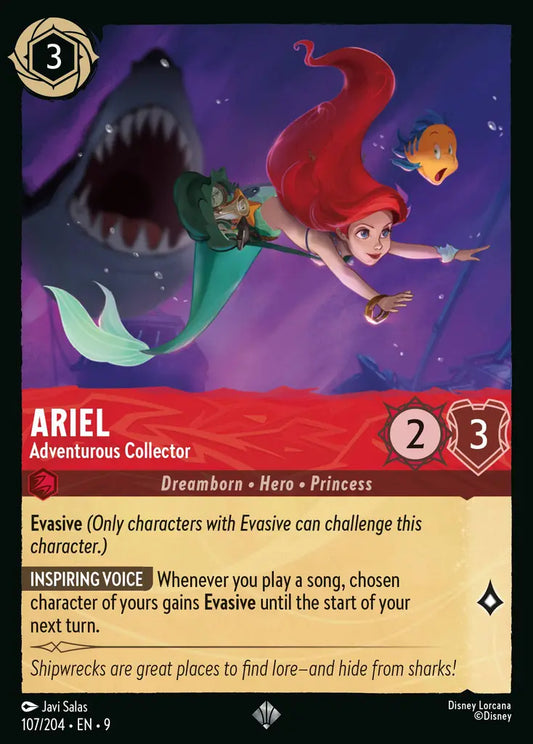 Ariel - Adventurous Collector - 107/204 - Super Rare - Fabled - Disney Lorcana