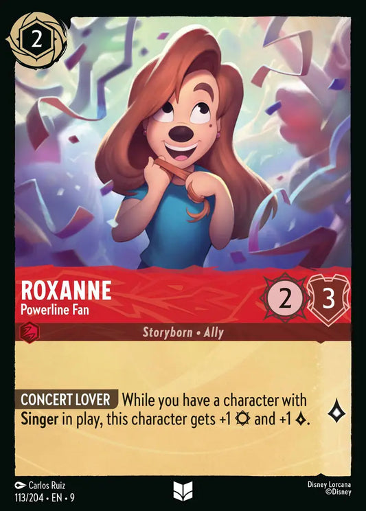 Roxanne - Powerline Fan - 113/204 - Uncommon - Fabled - Disney Lorcana