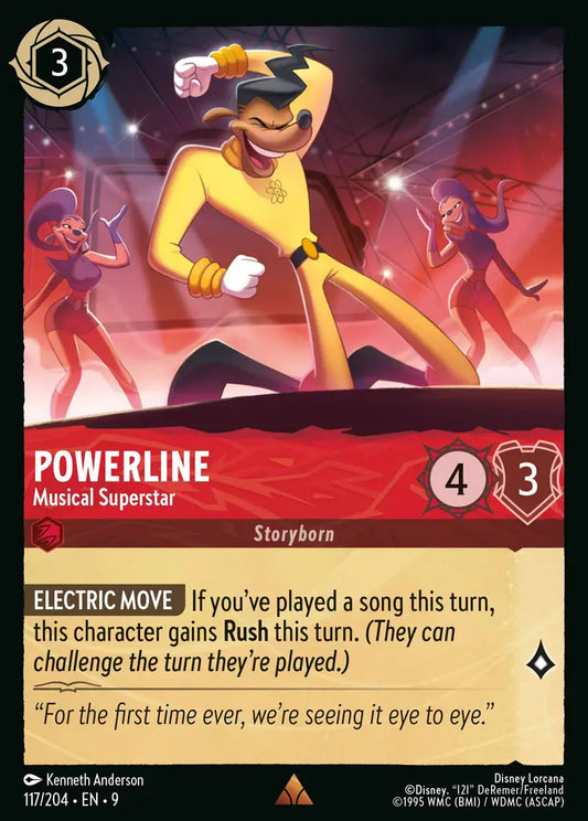 Powerline - Musical Superstar - 117/204 - Rare - Fabled - Disney Lorcana