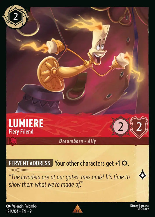 Lumiere - Fiery Friend - 121/204 - Rare - Fabled - Disney Lorcana