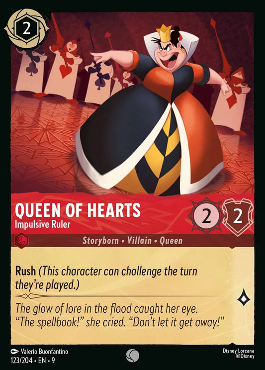 Queen of Hearts - Impulsive Ruler - 123/204 - Common - Fabled - Disney Lorcana