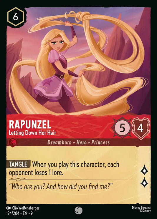 Rapunzel - Letting Down Her Hair - 124/204 - Common - Fabled - Disney Lorcana
