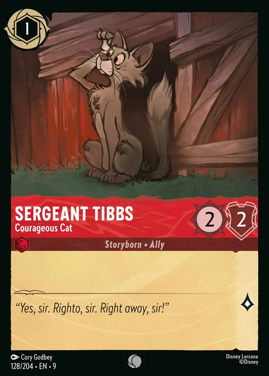 Sergeant Tibbs - Courageous Cat - 128/204 - Common - Fabled - Disney Lorcana