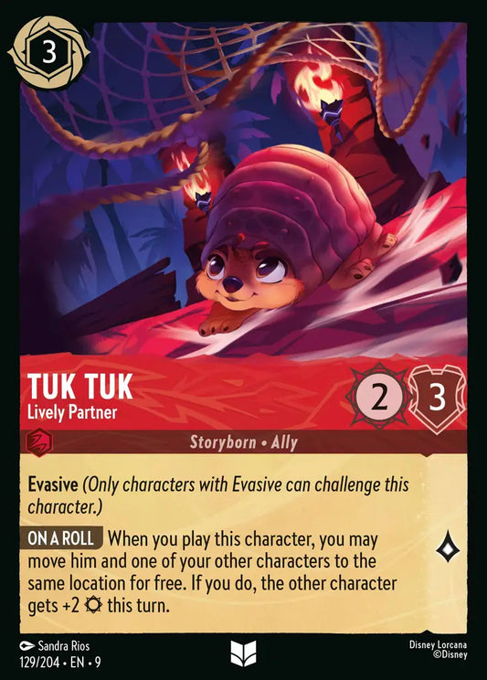 Tuk Tuk - Lively Partner - 129/204 - Uncommon - Fabled - Disney Lorcana