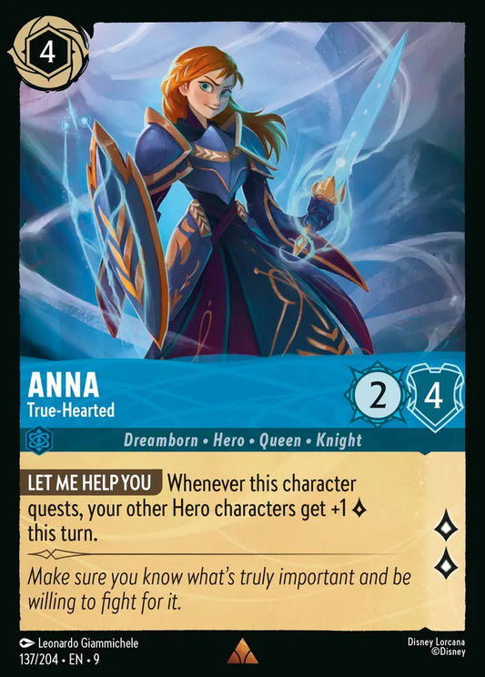 Anna - True-Hearted - 137/204 - Rare - Fabled - Disney Lorcana