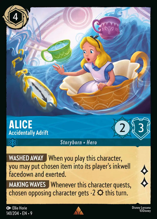 Alice - Accidentally Adrift - 141/204 - Rare - Fabled - Disney Lorcana
