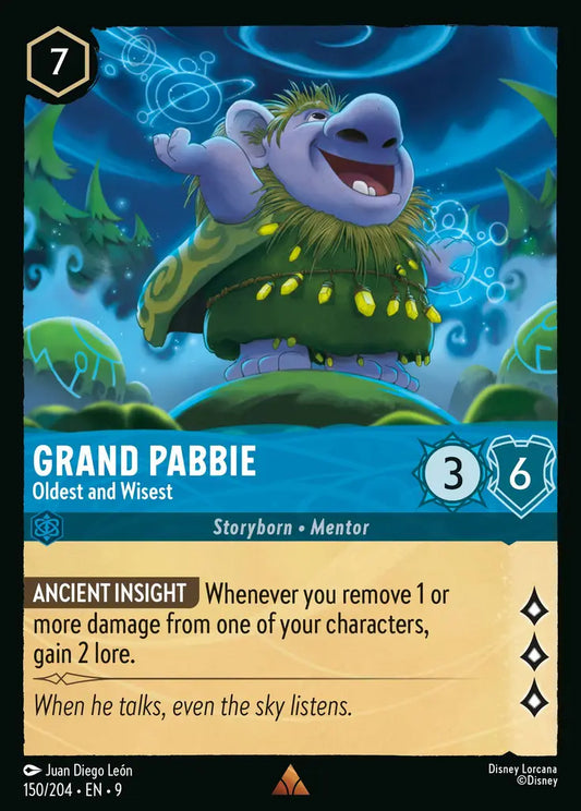 Grand Pabbie - Oldest and the Wisest - 150/204 - Rare - Fabled - Disney Lorcana
