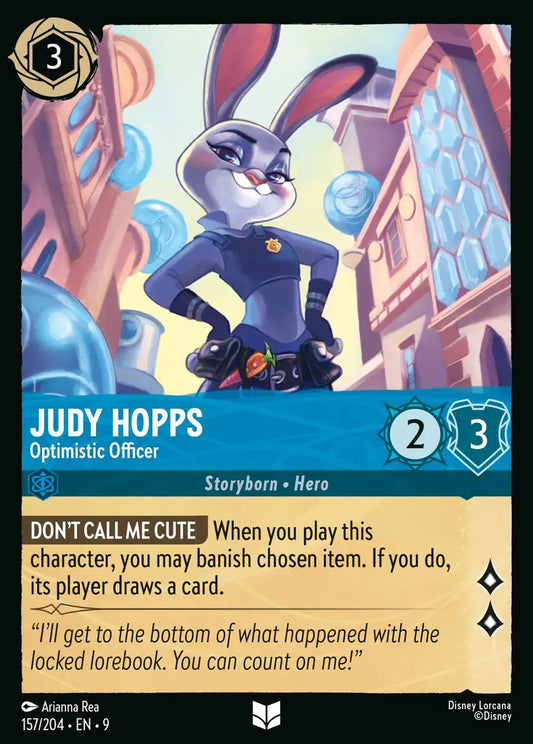 Judy Hopps - Optimistic Officer - 157/204 - Uncommon - Fabled - Disney Lorcana