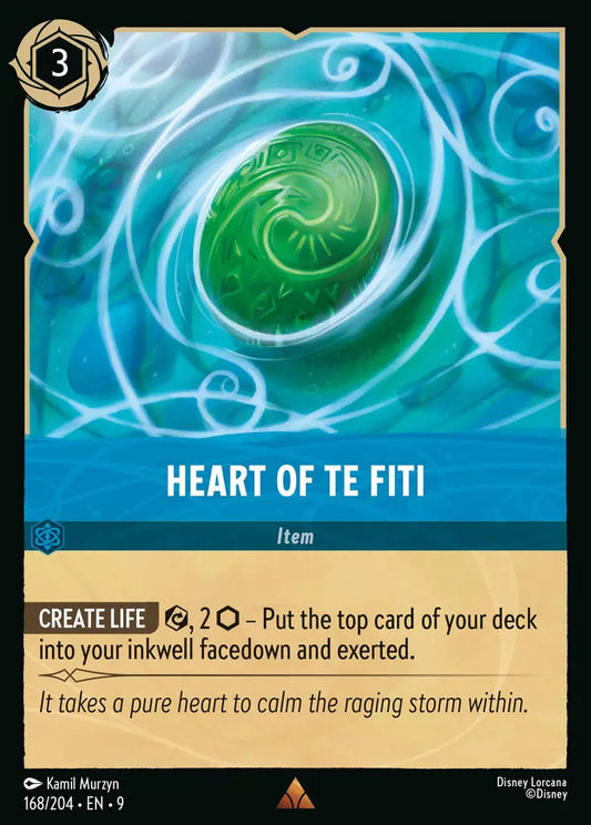 Heart of Te Fiti - 168/204 - Rare - Fabled - Disney Lorcana