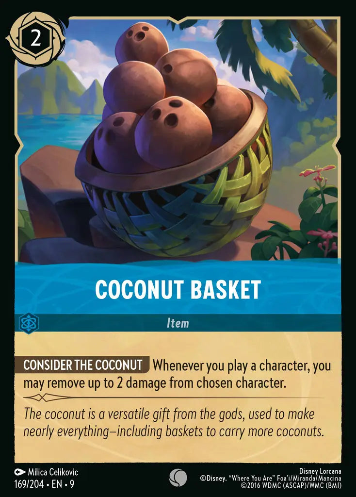 Coconut Basket - 169/204 - Common - Fabled - Disney Lorcana