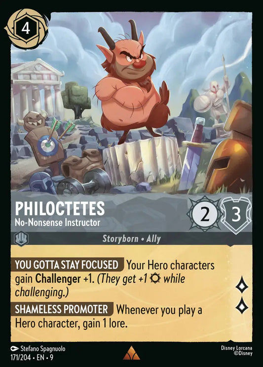Philoctetes - No-Nonsense Instructor - 171/204 - Rare - Fabled - Disney Lorcana