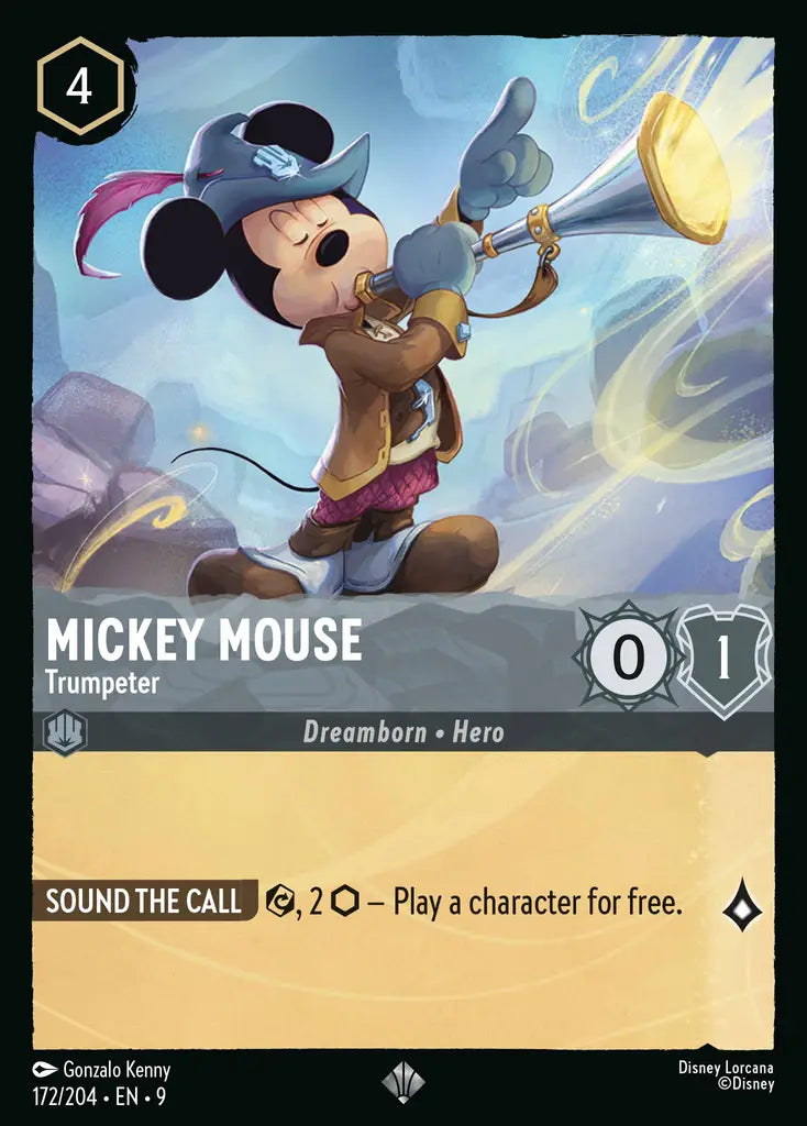 Mickey Mouse - Trumpeter - 172/204 - Super Rare - Fabled - Disney Lorcana