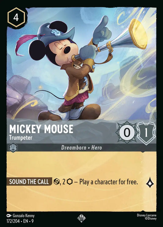 Mickey Mouse - Trumpeter - 172/204 - Super Rare - Fabled - Disney Lorcana