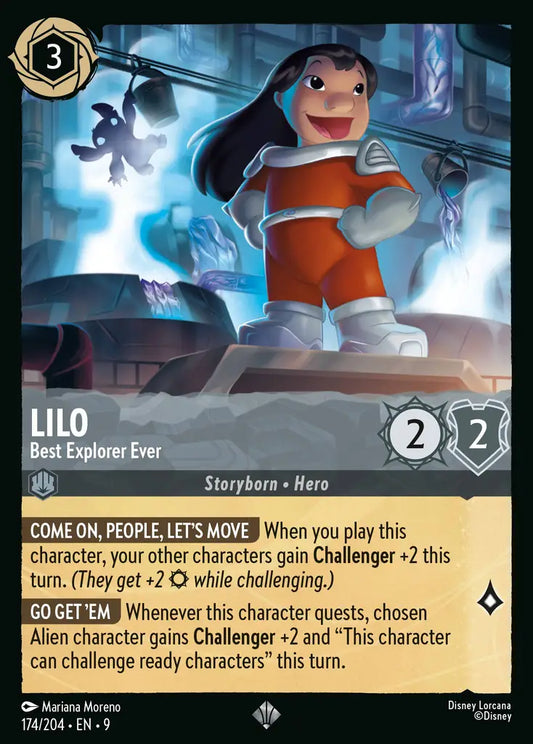 Lilo - Best Explorer Ever - 174/204 - Super Rare - Fabled - Disney Lorcana