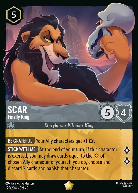 Scar - Finally King - 175/204 - Legendary - Fabled - Disney Lorcana