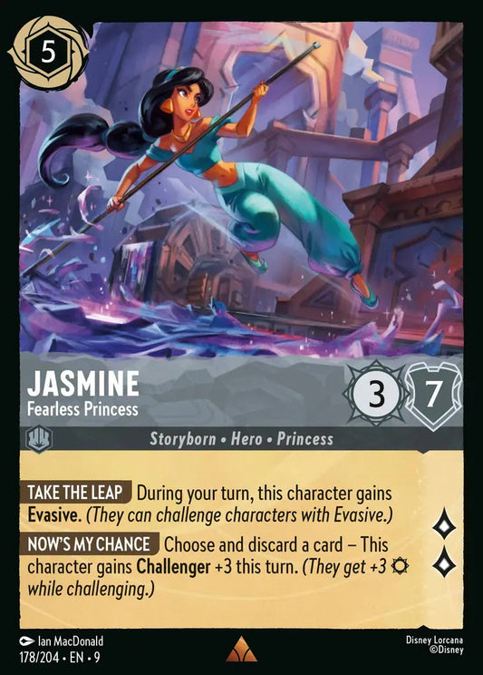 Jasmine - Fearless Princess - 178/204 - Rare - Fabled - Disney Lorcana