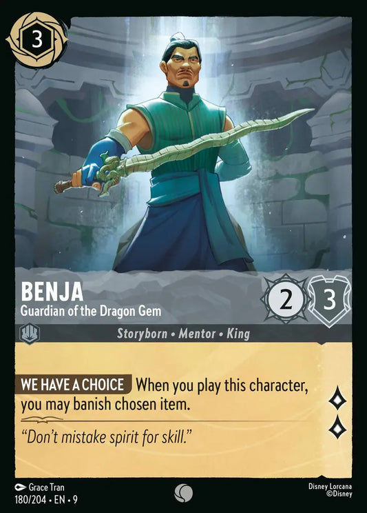 Benja - Guardian of the Dragon Gem - 180/204 - Common - Fabled - Disney Lorcana