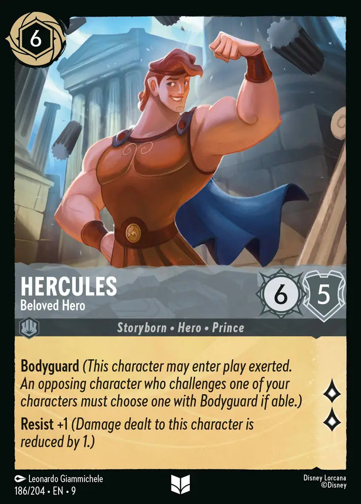 Hercules - Beloved Hero - 186/204 - Uncommon - Fabled - Disney Lorcana
