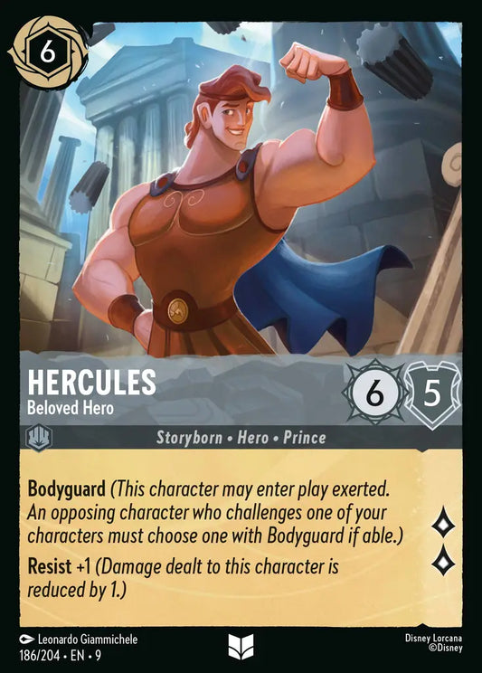 Hercules - Beloved Hero - 186/204 - Uncommon - Fabled - Disney Lorcana