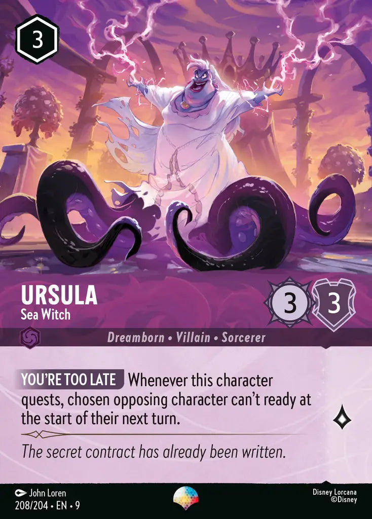 Ursula - Sea Witch - 208/204 - Epic - Fabled - Disney Lorcana