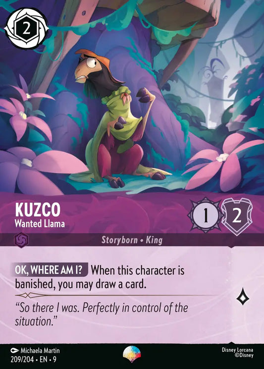 Kuzco - Wanted Llama - 209/204 - Epic - Fabled - Disney Lorcana