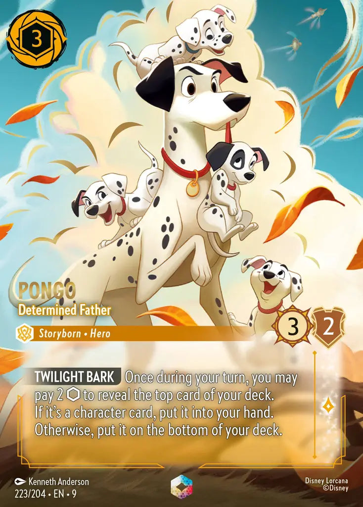 Pongo - Determined Father - 223/204 - Enchanted - Fabled - Disney Lorcana