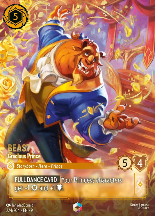 Beast - Gracious Prince - 224/204 - Enchanted - Fabled - Disney Lorcana