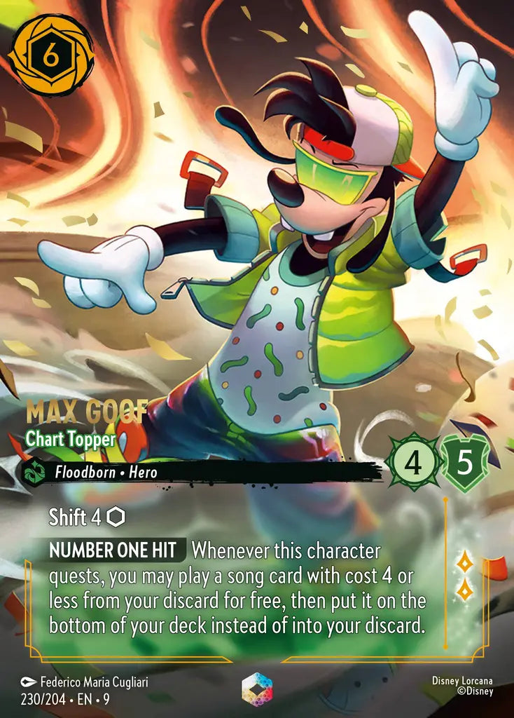 Max Goof - Chart Topper - 230/204 - Enchanted - Fabled - Disney Lorcana