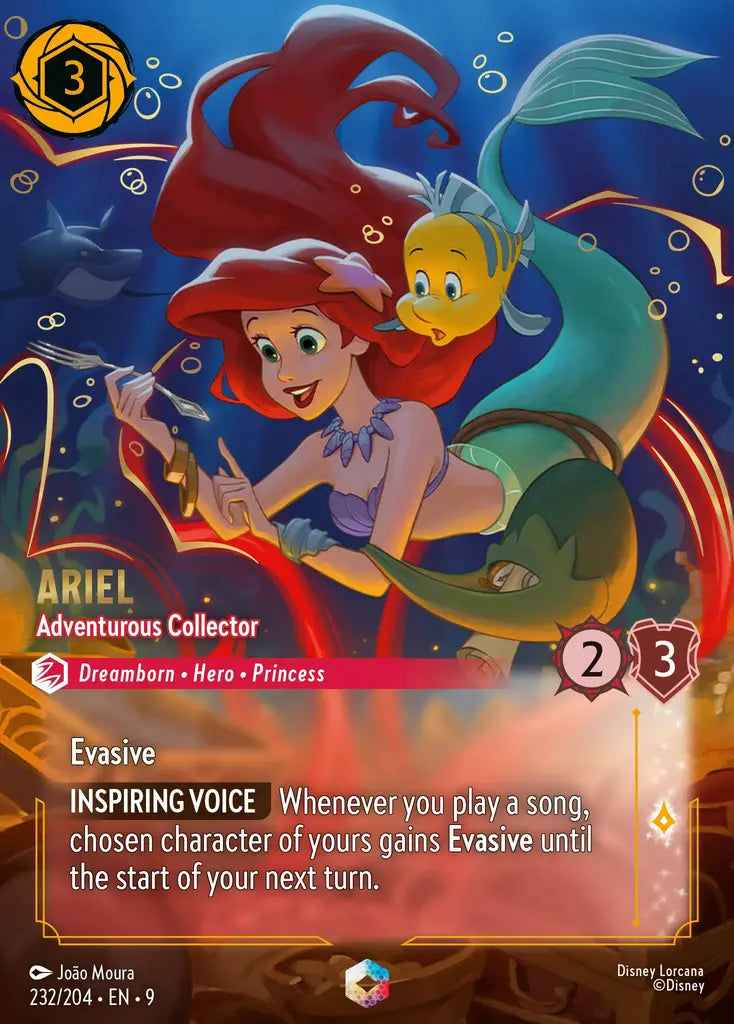 Ariel - Adventurous Collector - 232/204 - Enchanted - Fabled - Disney Lorcana