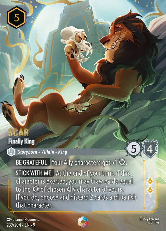 Scar - Finally King - 239/204 - Enchanted - Fabled - Disney Lorcana