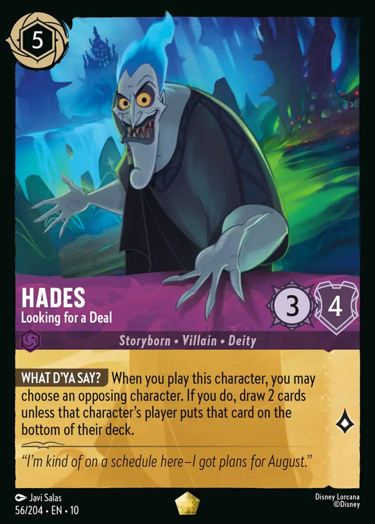 Hades - Looking for a Deal - 56/204 - Legendary - Whispers in the Well - Disney Lorcana