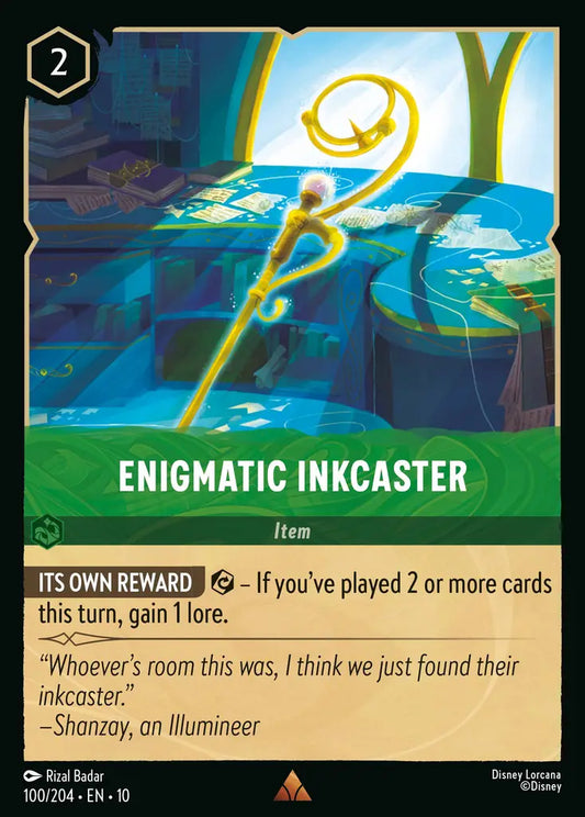 Enigmatic Inkcaster - 100/204 - Rare - Whispers in the Well - Disney Lorcana