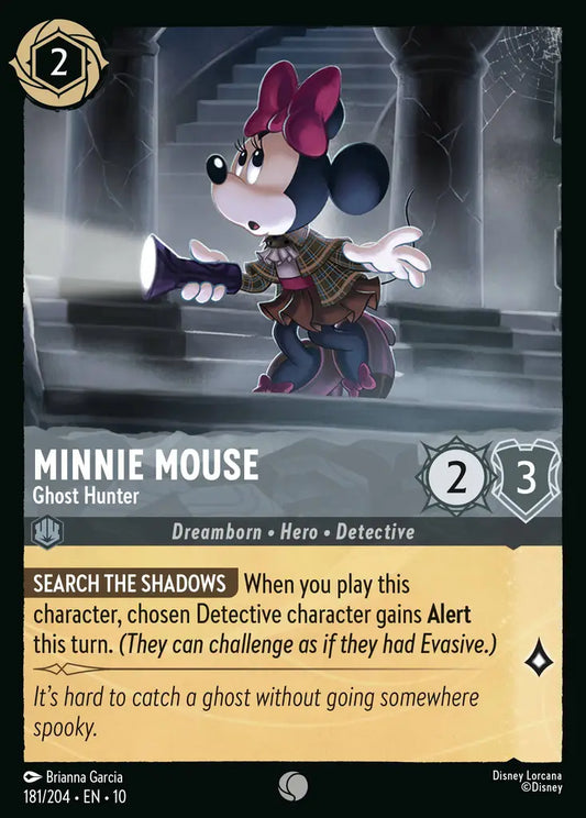 Minnie Mouse - Ghost Hunter - 181/204 - Common - Whispers in the Well - Disney Lorcana