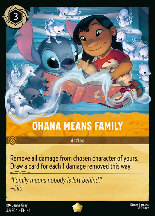 Ohana Means Family - 32/204 - Legendary - Winterspell - Disney Lorcana