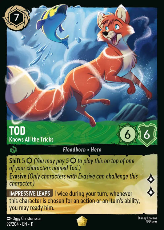 Tod - Knows All the Tricks - 92/204 - Legendary - Winterspell - Disney Lorcana