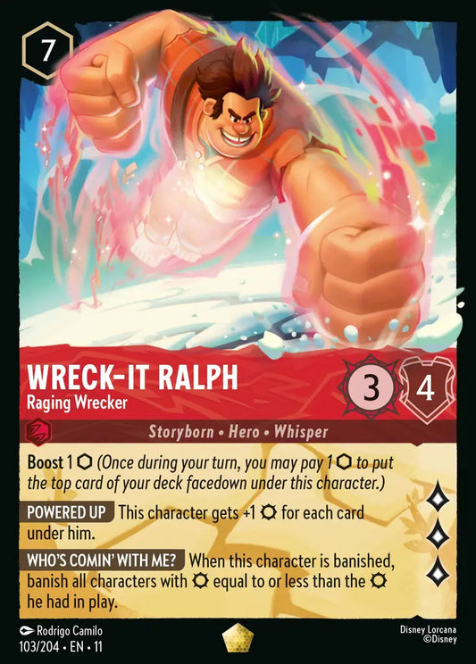 Wreck‐It Ralph - Raging Wrecker - 103/204 - Legendary - Winterspell - Disney Lorcana