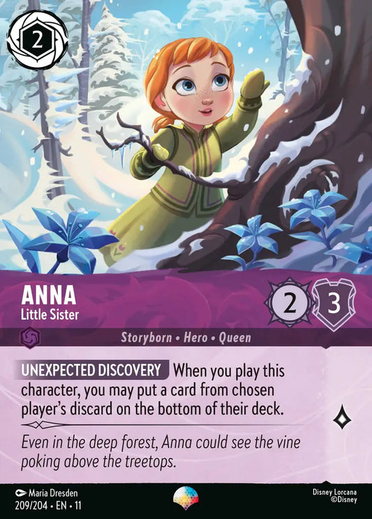 Anna - Little Sister - 209/204 - Epic - Winterspell - Disney Lorcana