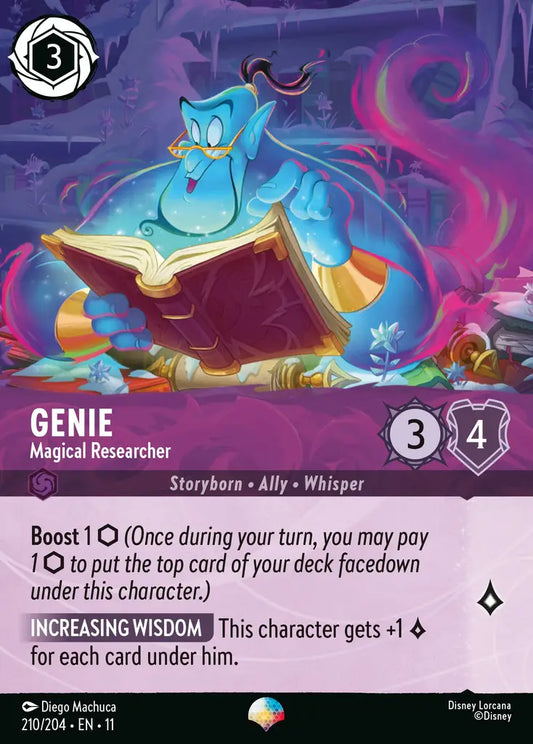 Genie - Magical Researcher - 210/204 - Epic - Winterspell - Disney Lorcana