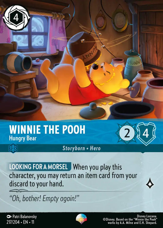 Winnie the Pooh - Hungry Bear - 217/204 - Epic - Winterspell - Disney Lorcana