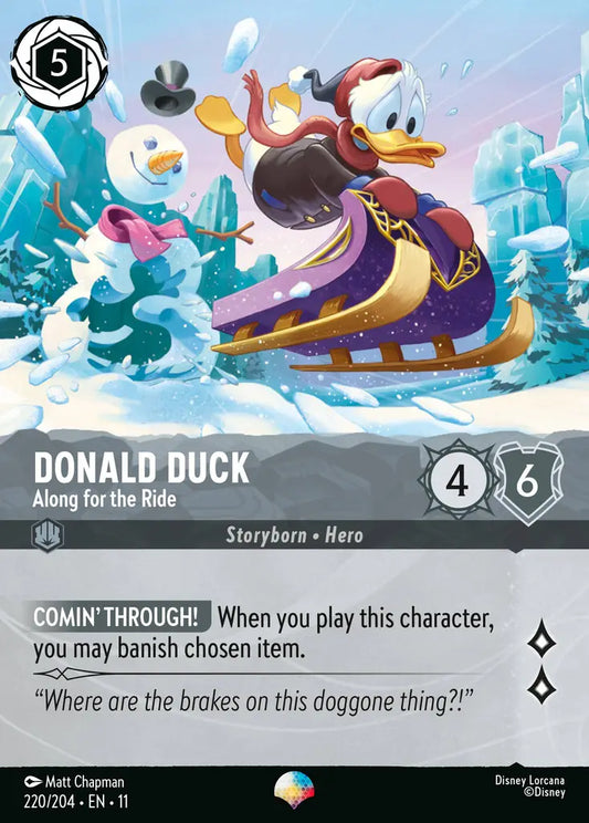 Donald Duck - Along for the Ride - 220/204 - Epic - Winterspell - Disney Lorcana