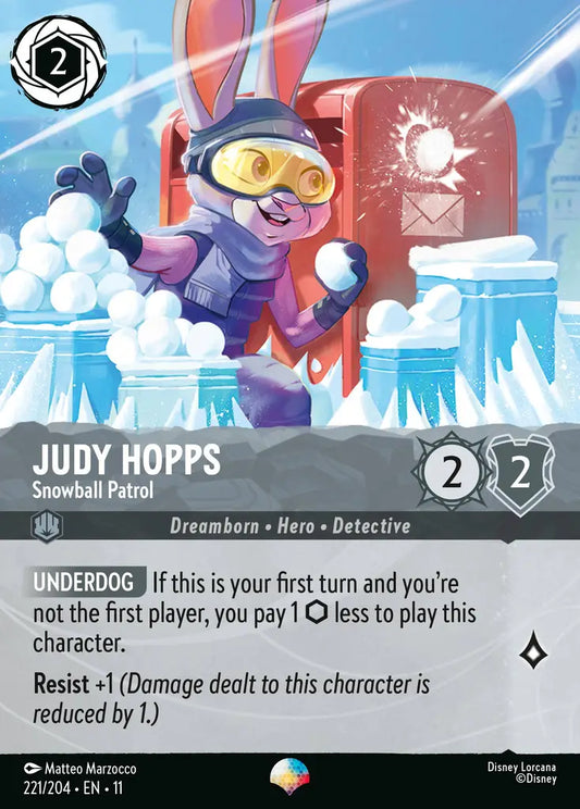 Judy Hopps - Snowball Patrol - 221/204 - Epic - Winterspell - Disney Lorcana